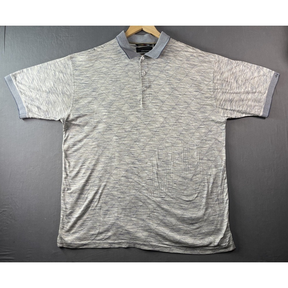 Vintage Greg Norman Collection Golf Polo Shirt Mens XL Grey Cotton Y2k 90s